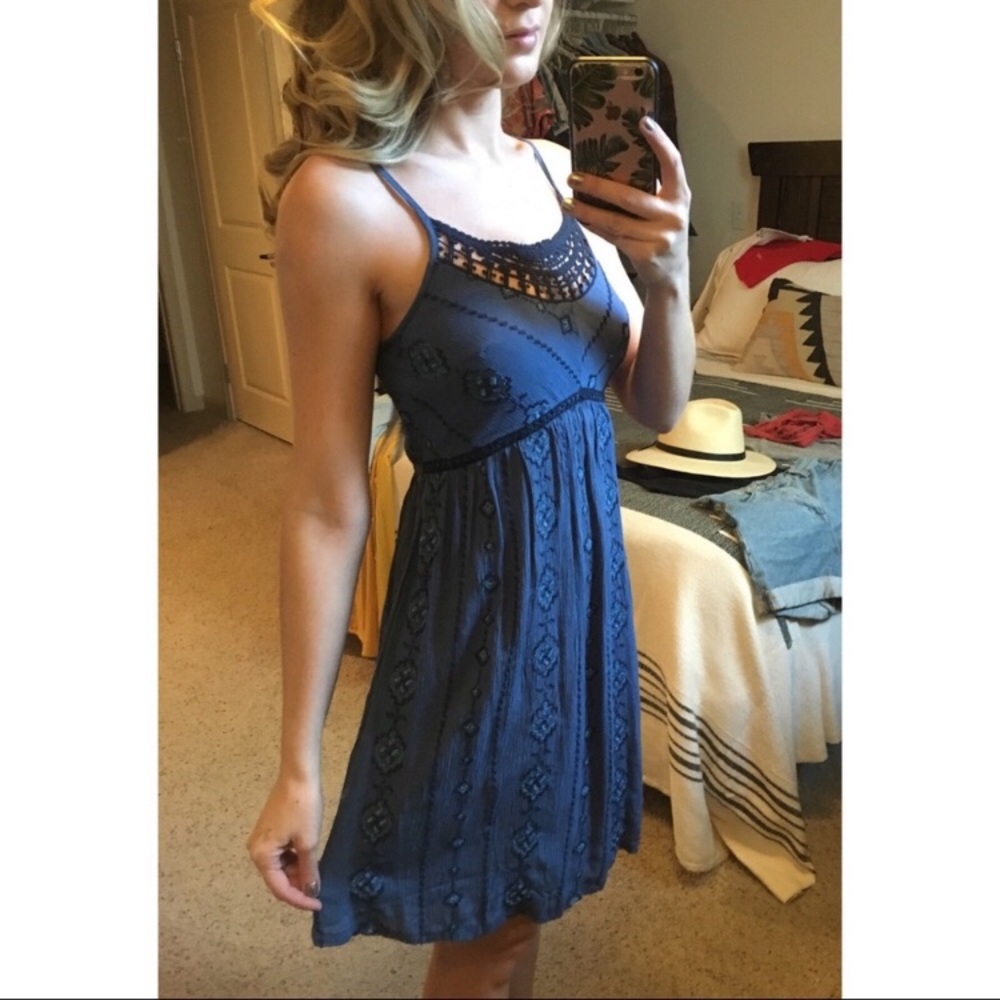 Francesca’s Blue Floral Sun Dress